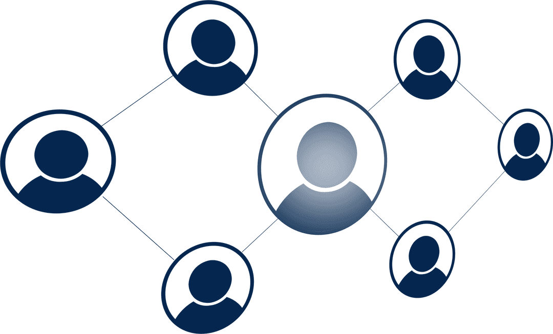 Transparent Network Connections Icon Illustration on Clear Background