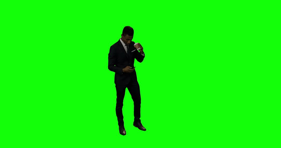 Businessman Wearing Suit Adjusting Tie Isolated on Green Screen - Free Images, Stock Photos and Pictures on Pikwizard.com