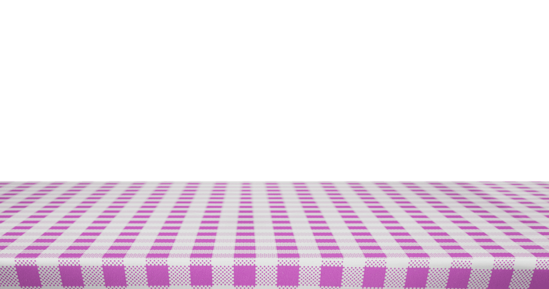 Transparent Pink and White Checkered Tablecloth Pattern