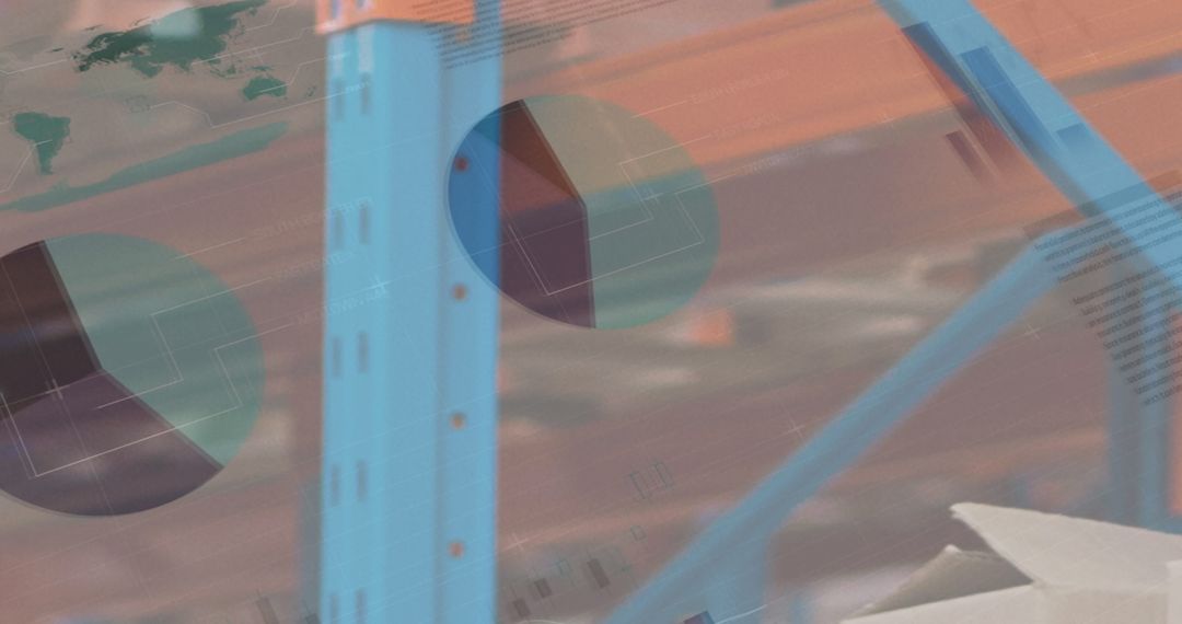 Digital Data Visualization in Empty Warehouse Setting