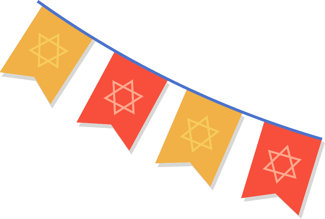 Vibrant Pennant Banner Transparent Celebration Design