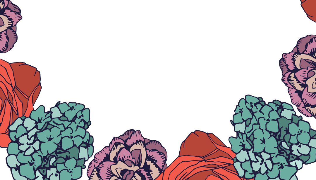 Colorful Flower Arrangement with Transparent Background