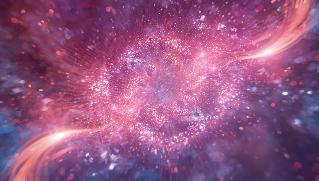 Vibrant Celestial Energy Vortex with Cosmic Sparks