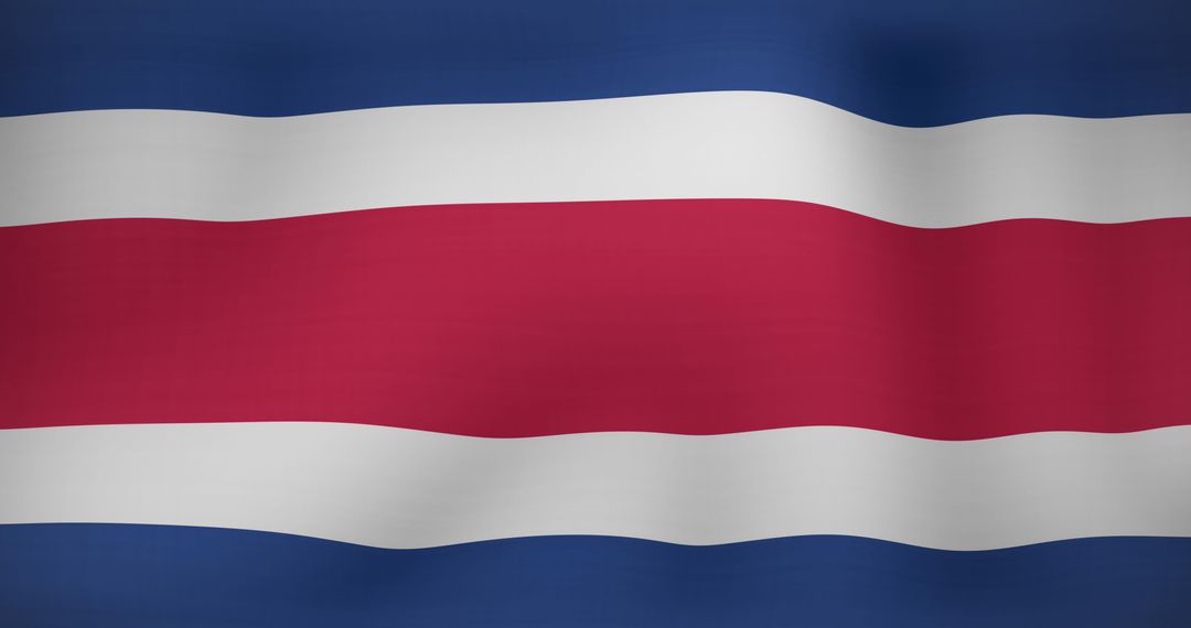Costa Rica Flag with Data Processing Elements Overlay