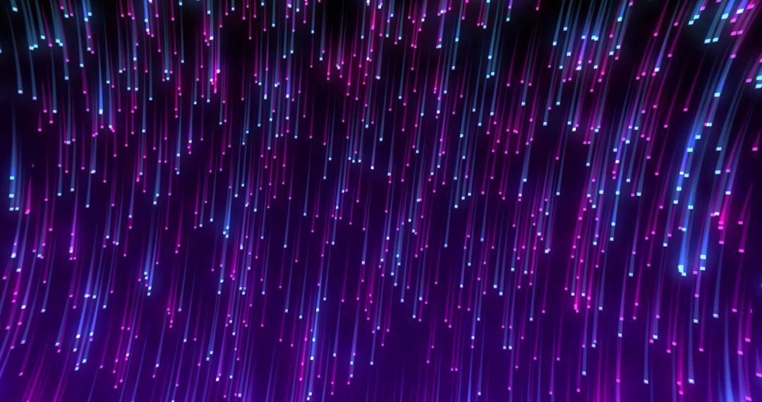 Vibrant Pink and Blue Lights Falling in Digital Motion