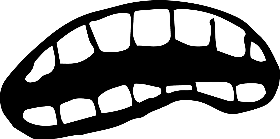 Open Mouth Illustration on Transparent Isolated Background