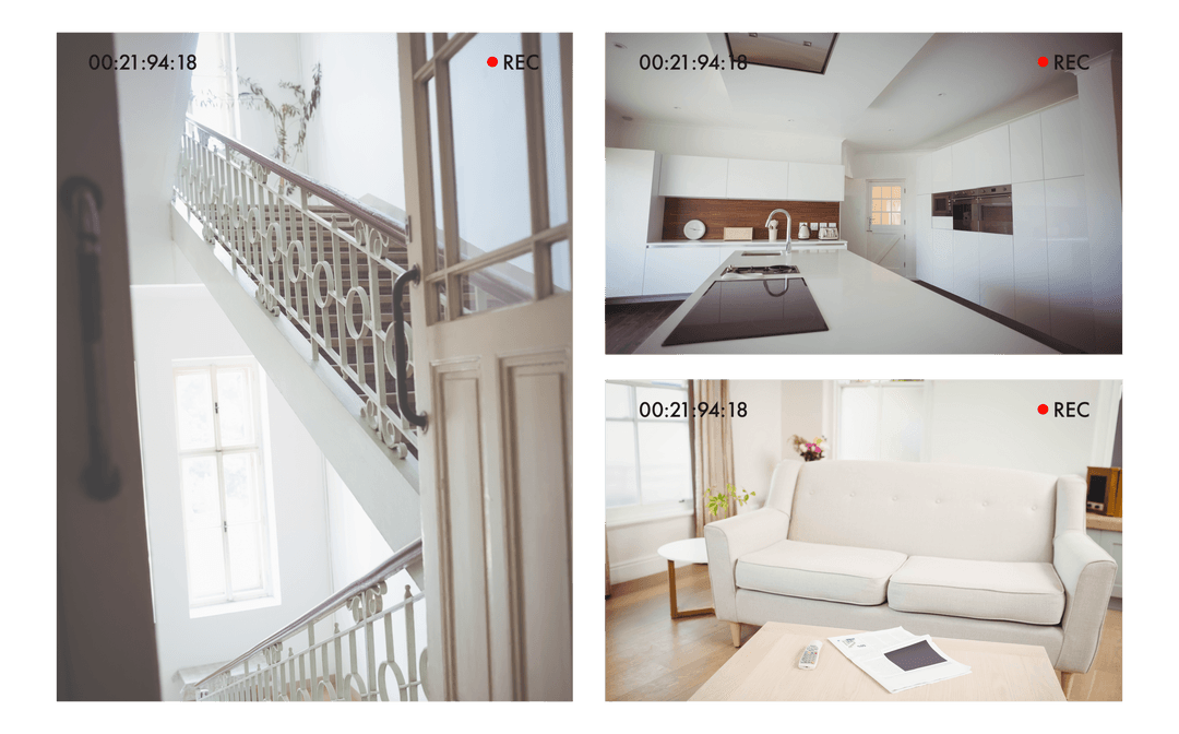 Transparent Security Camera Feed with Home Interiors