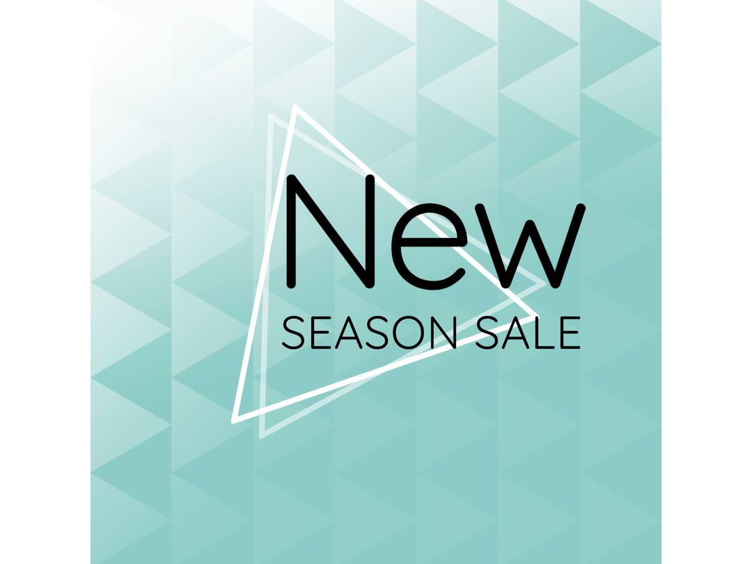 New Season Sale Announcement with Modern Geometric Design