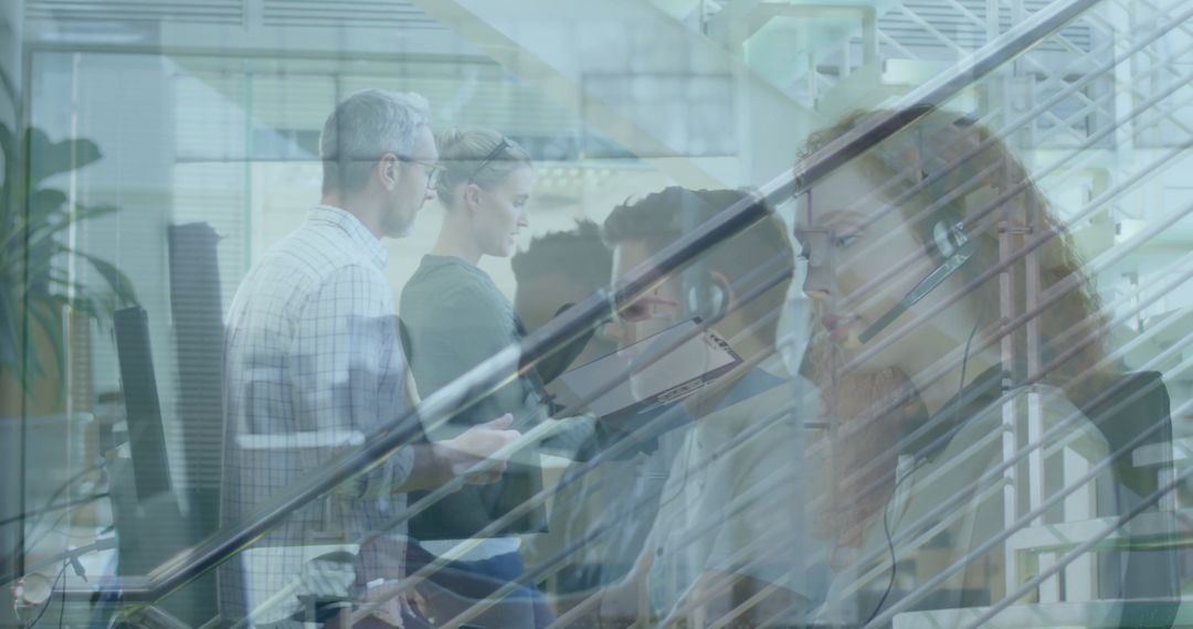 Collaborative Business Strategy Meeting in Modern Office Environment