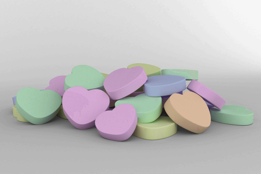 Heart Shaped Candy Illustration Transparent Background