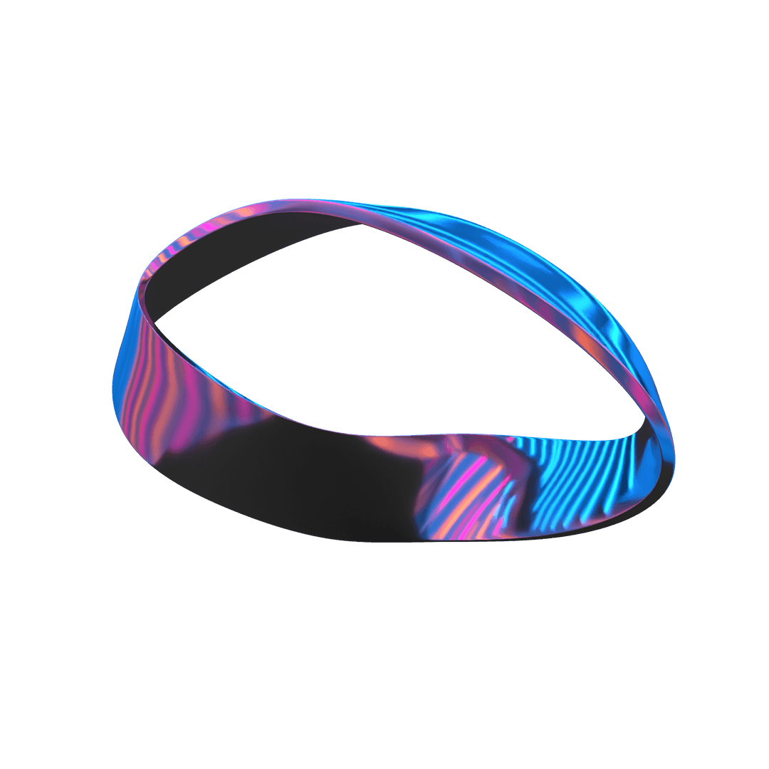 Glowing Neon Ribbon Loop Hovering in Transparent Digital Space - Download Free Stock Images Pikwizard.com