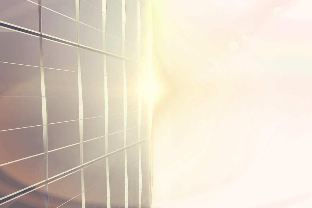 Transparent View of Skyscraper Against Radiant Sky