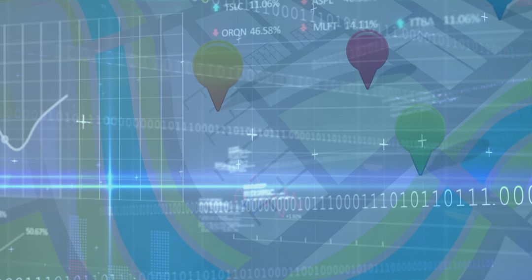 Digital Data Insights Over Global Map with Interface Overlay