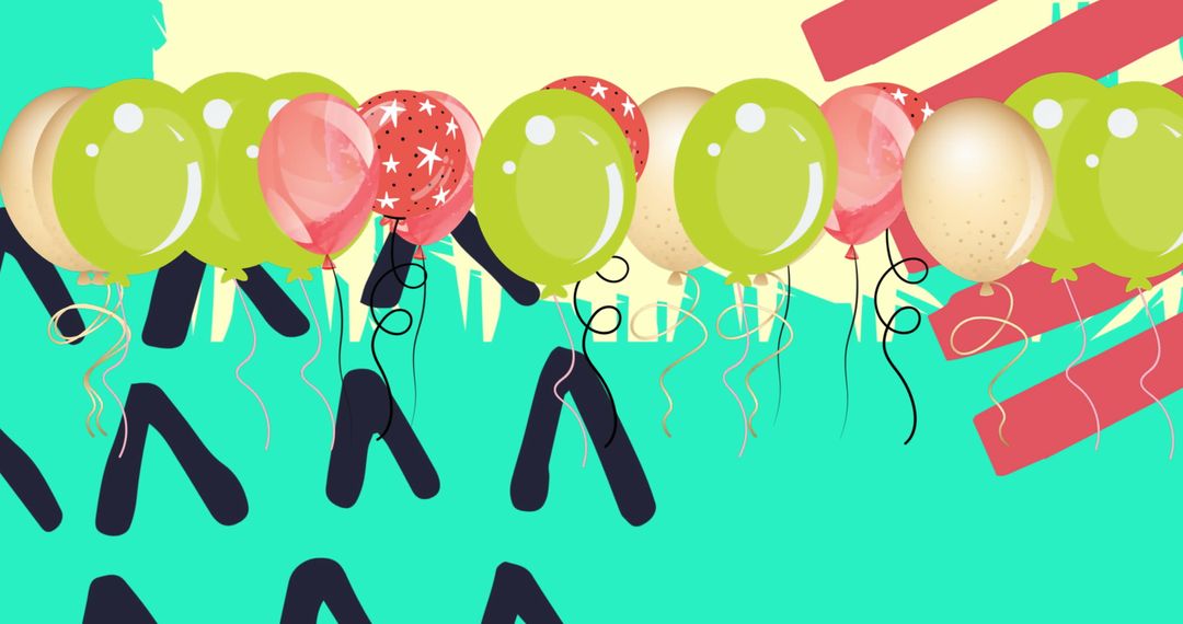 Colorful Celebration Balloons with Geometric Patterns