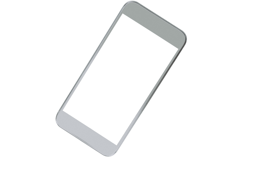 White Smartphone Illustration with Transparent Background
