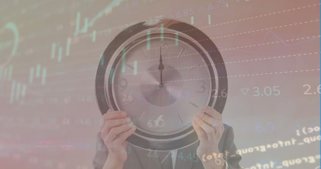 Conceptual Illustration Combining Time and Data Visualization