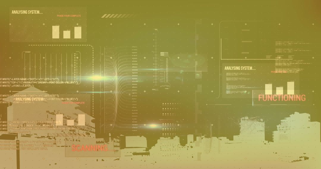 Digital Technology Abstract Background with Data Graphics