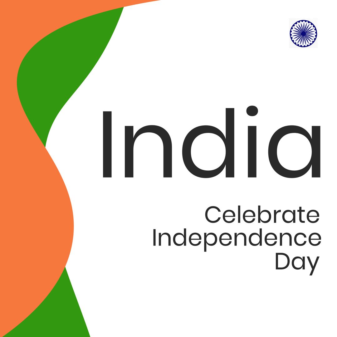 India Independence Day Celebration Text Design