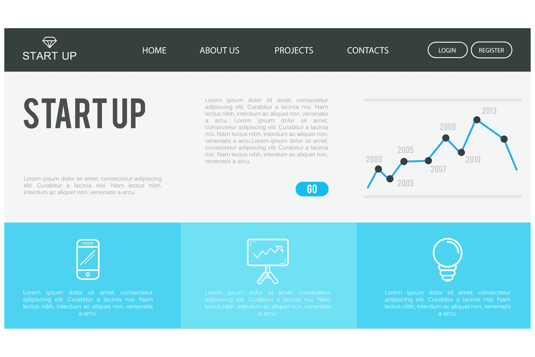 Transparent Website Interface Design Featuring Icons and Graph - Download Free Stock Images Pikwizard.com