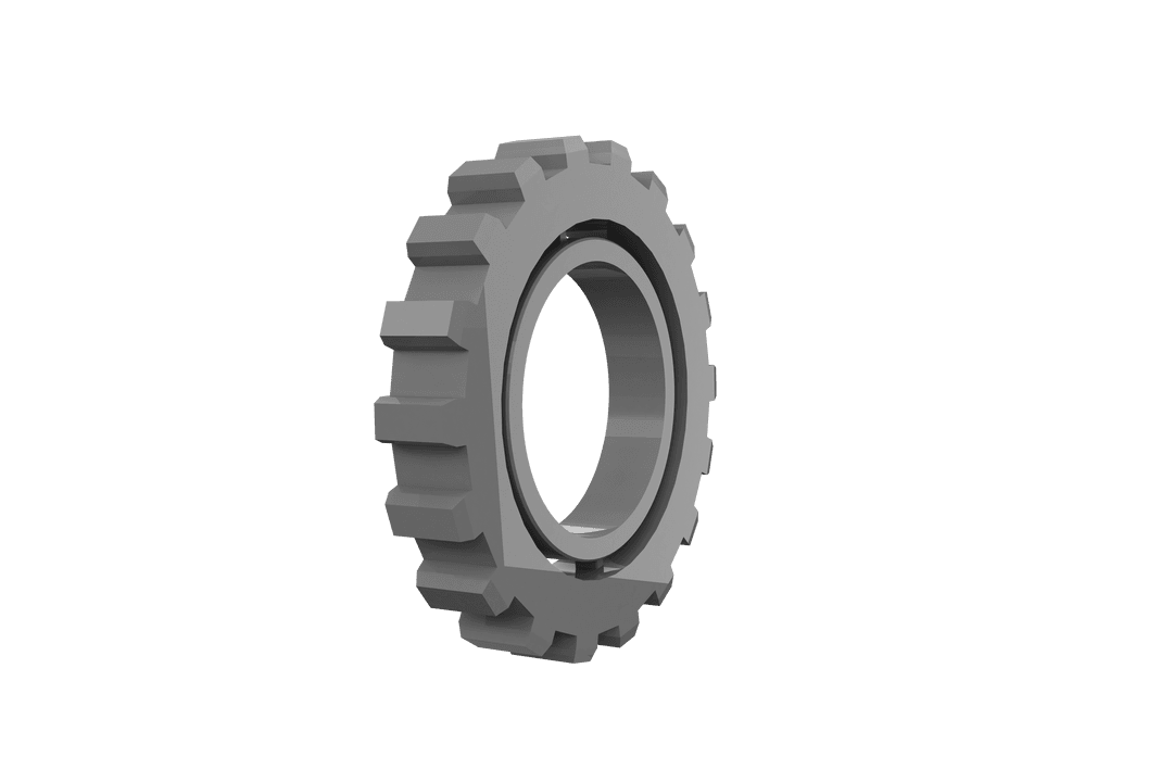 Grey Cog Illustration on Transparent Background for Industry Design