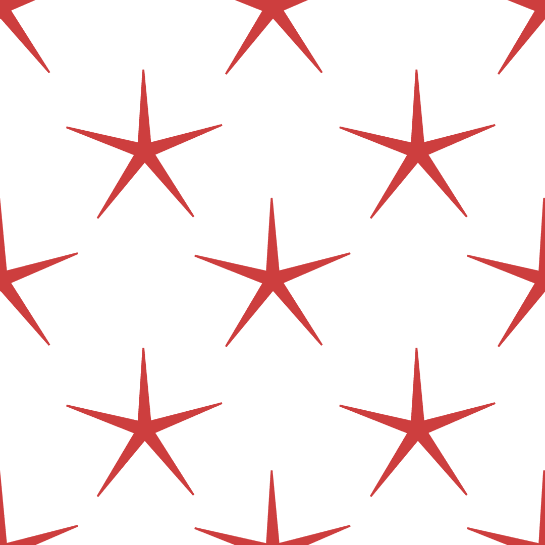 Transparent Red Stars Pattern on Seamless Background