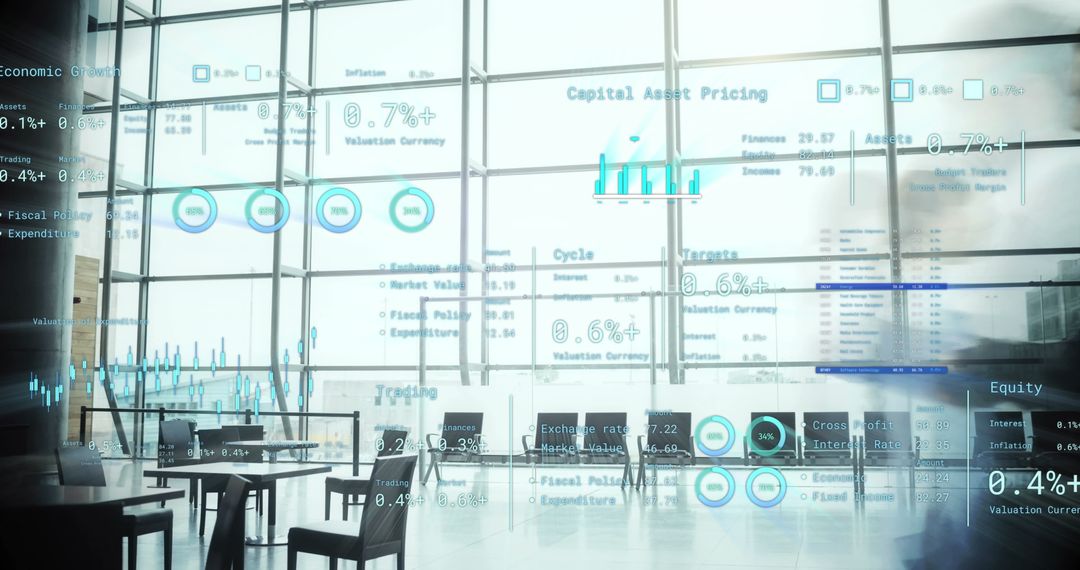 Modern Financial Data Visualization in Office Space