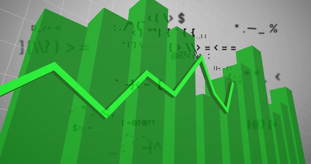 Dynamic Financial Data Graph on Gray Background