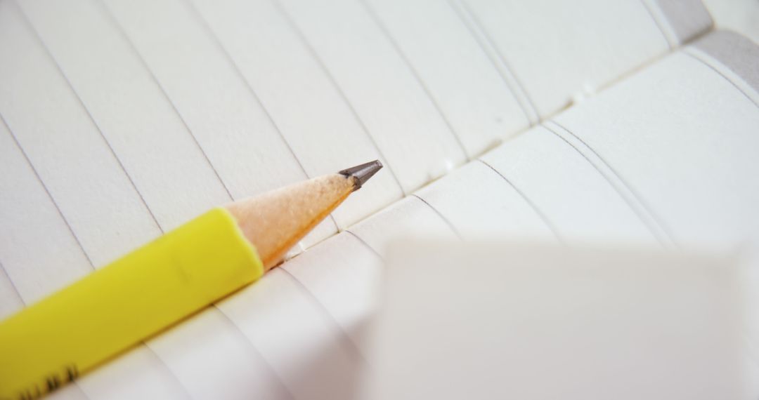 Sharp Pencil and Open Notebook for Writing on Blank Pages - Free Images, Stock Photos and Pictures on Pikwizard.com