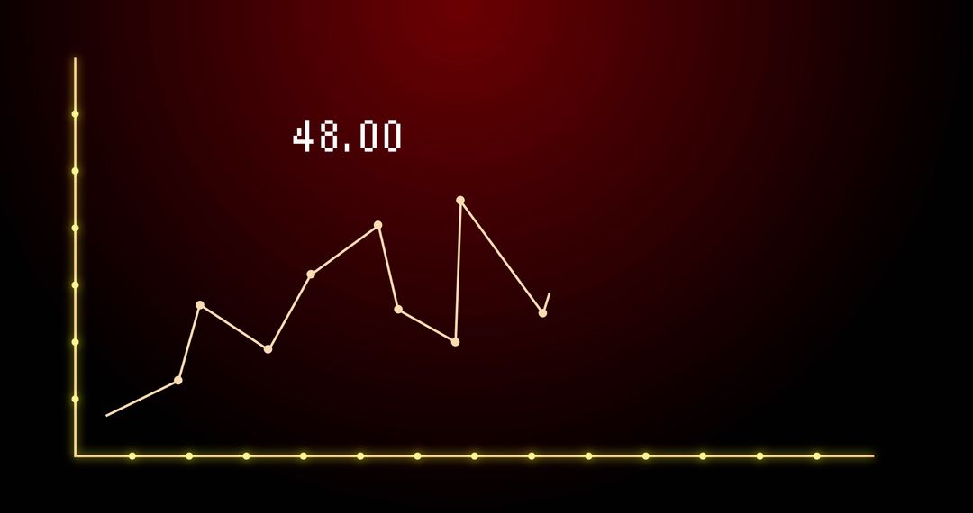 Dynamic Financial Graph over Red Gradient Background