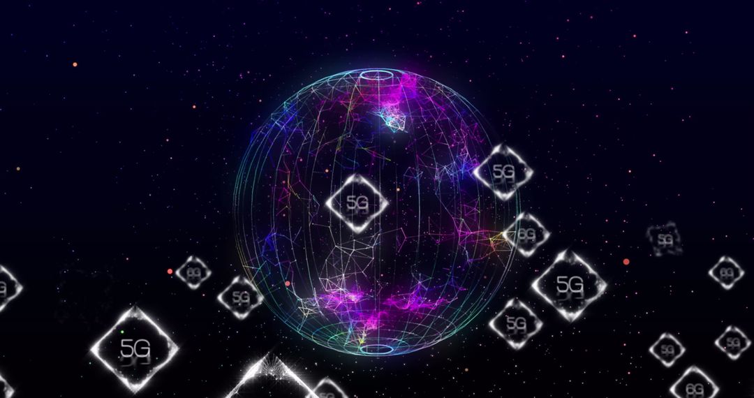 Futuristic 6G Wireless Network Concept with Global Connections