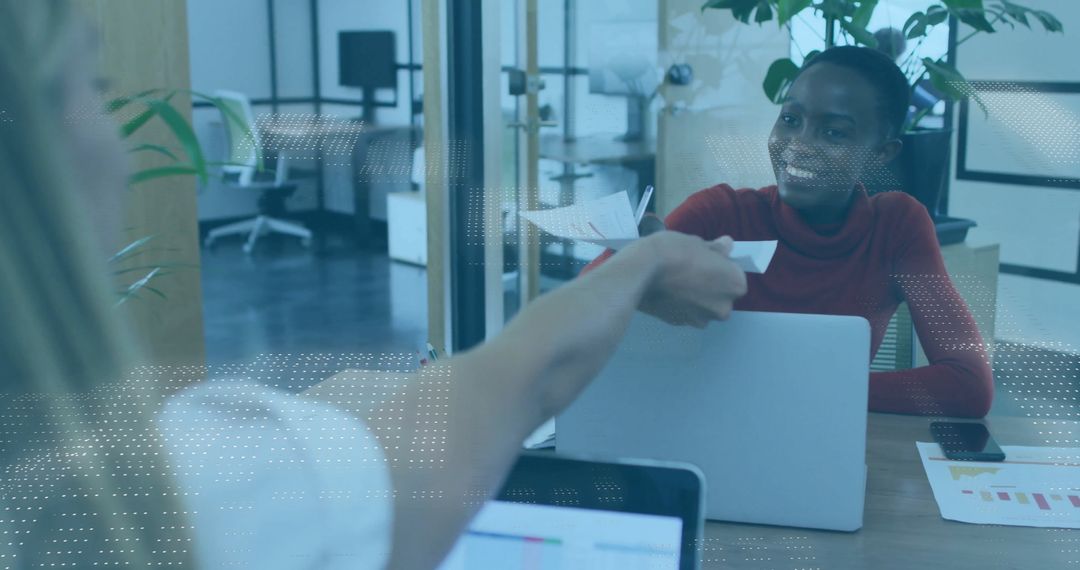 Collaboration in Modern Office with Printed Document Exchange