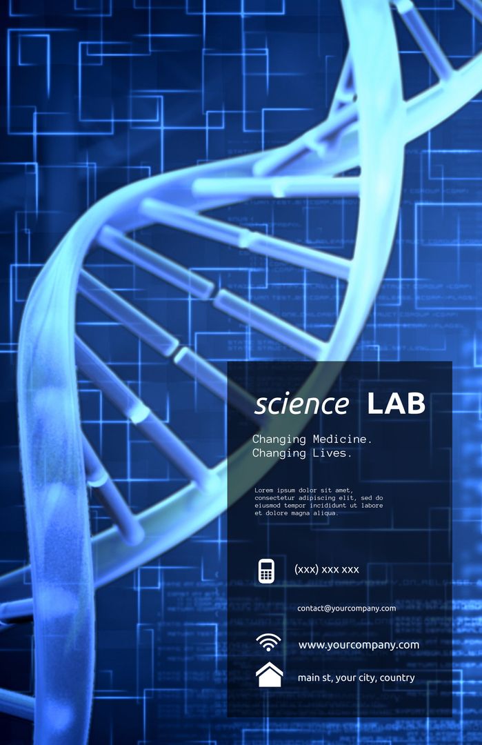 DNA Helix on Digital Theme Illustrating Biotechnology Innovation