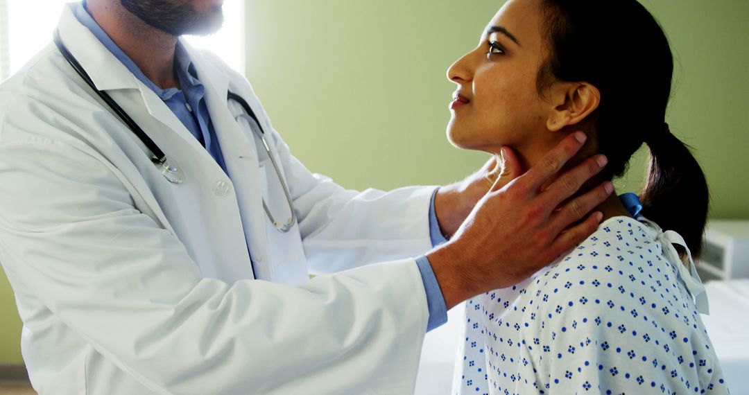 Doctor Examining Female Patient in Medical Office - Free Images, Stock Photos and Pictures on Pikwizard.com