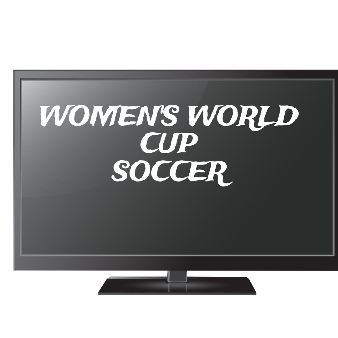 TV Screen Showing Women's World Cup Soccer Announcement - Download Free Stock Templates Pikwizard.com
