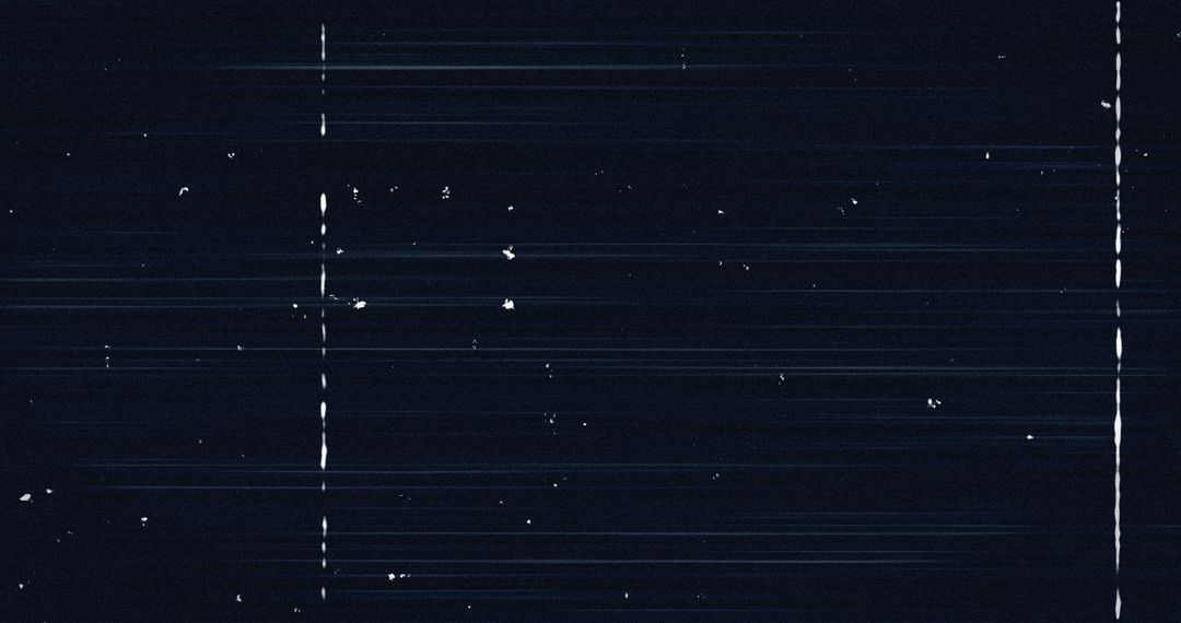 Abstract White Glitch Lines on Blue Background Loop