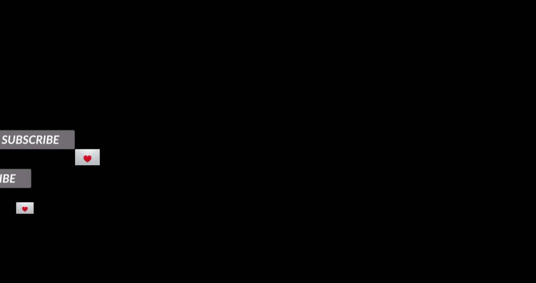 Falling Social Media Icons with Digital Heart and Subscribe Buttons