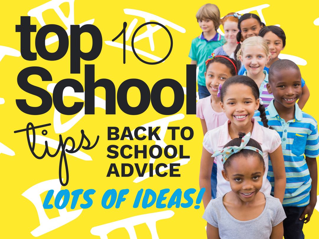 Happy Children Posing Together for Back to School Season