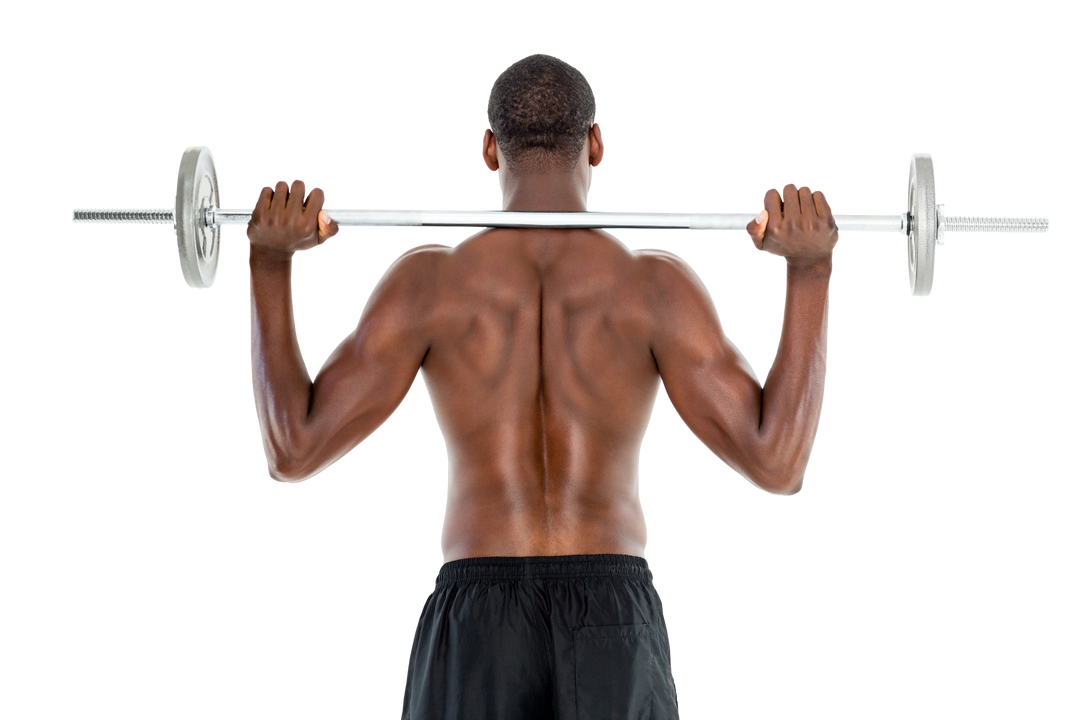 Transparent Back View of Fit Man Lifting Barbell for Strength Training - Download Free Stock Images Pikwizard.com