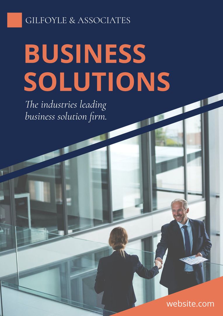 Handshake Between Business Colleagues in Modern Office Setting