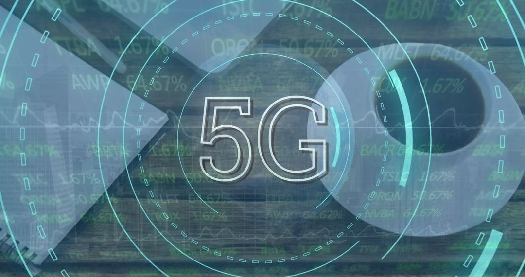 5G Technology and Digital Finance Concept