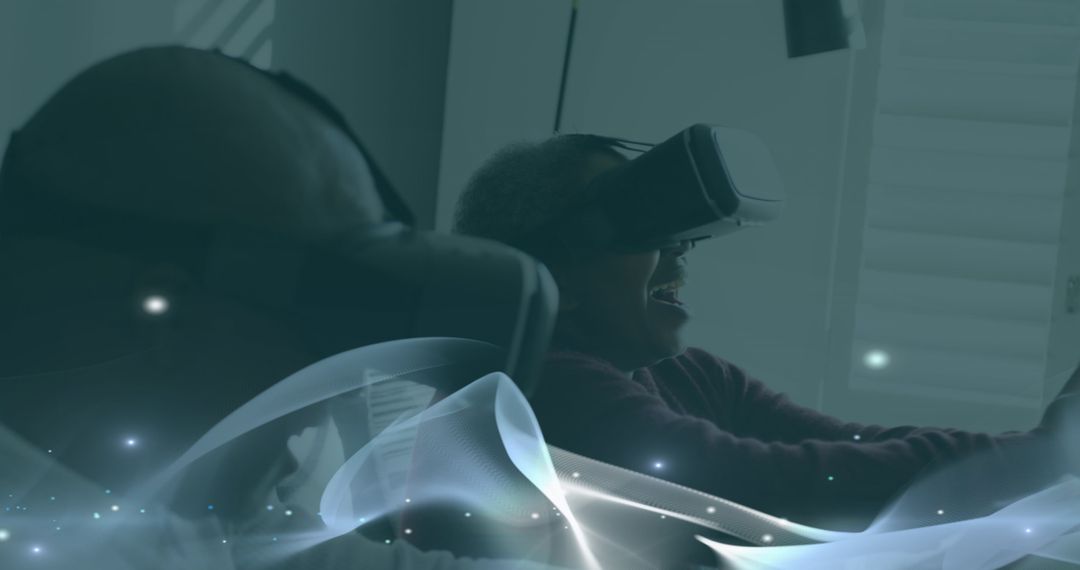 Business Professionals Experiencing Network Connections with VR