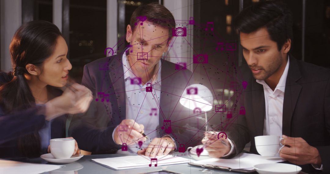 Collaborative Team Meeting with Global Network Visualization in Office