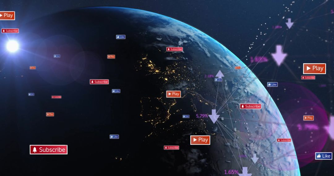 Digital Notifications Across Globe in Space