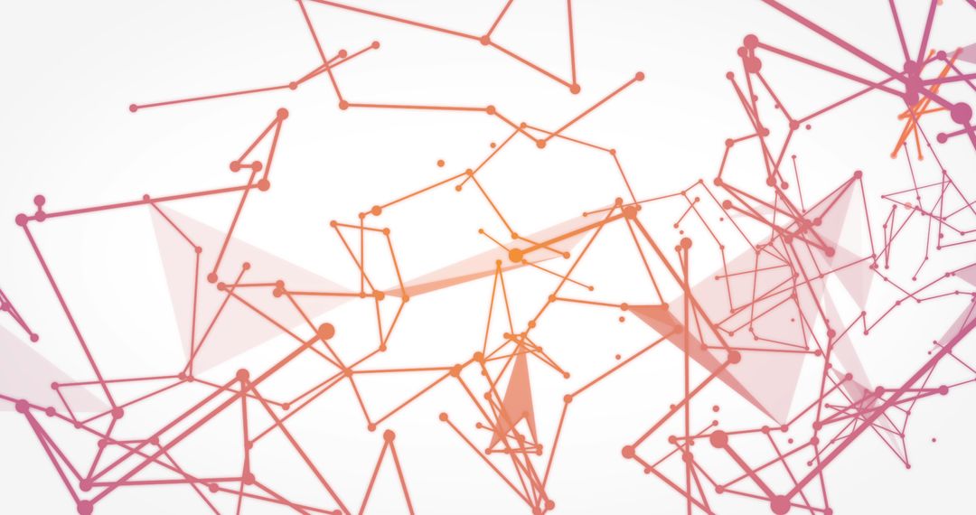 Abstract Geometric Network on White Background