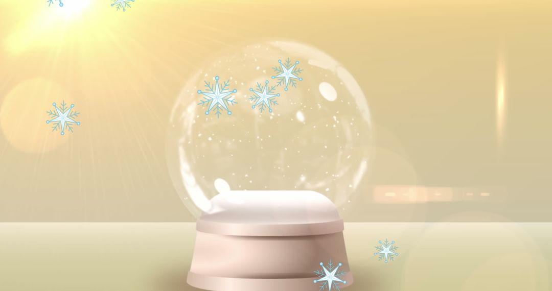 Snow Globe with Snowflakes and Stars - Free Images, Stock Photos and Pictures on Pikwizard.com