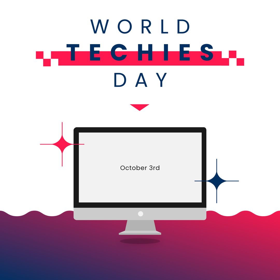 World Techies Day Celebration Poster with October 3rd Reminder