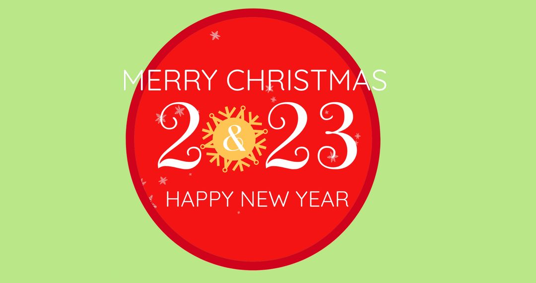 Festive Merry Christmas and Happy New Year Design with Snowflakes