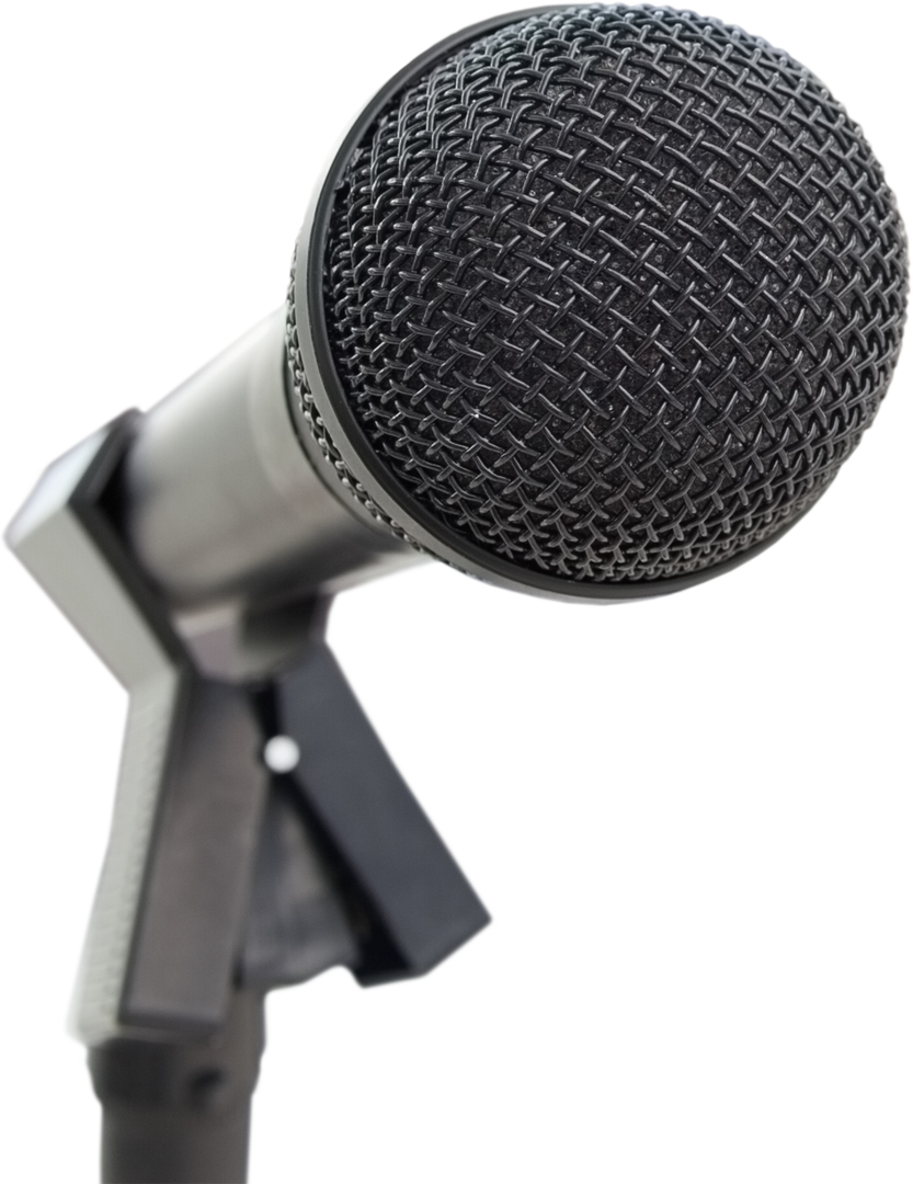 Black Microphone on Transparent Background - Download Free Stock Images Pikwizard.com