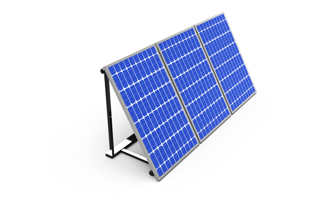 Row of Transparent 3D Solar Panels Arranged Horizontally Against Clear Background - Download Free Stock Images Pikwizard.com