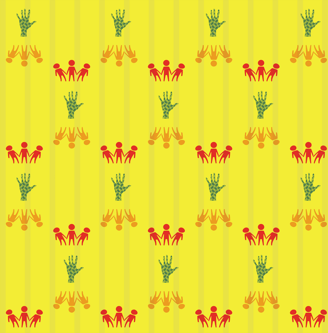 Colorful Pattern of Symbols on Transparent Background
